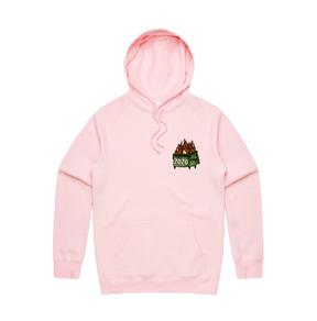 S / Pink / Small Front Print 2020 Dumpster Fire 🗑️ - Unisex Hoodie