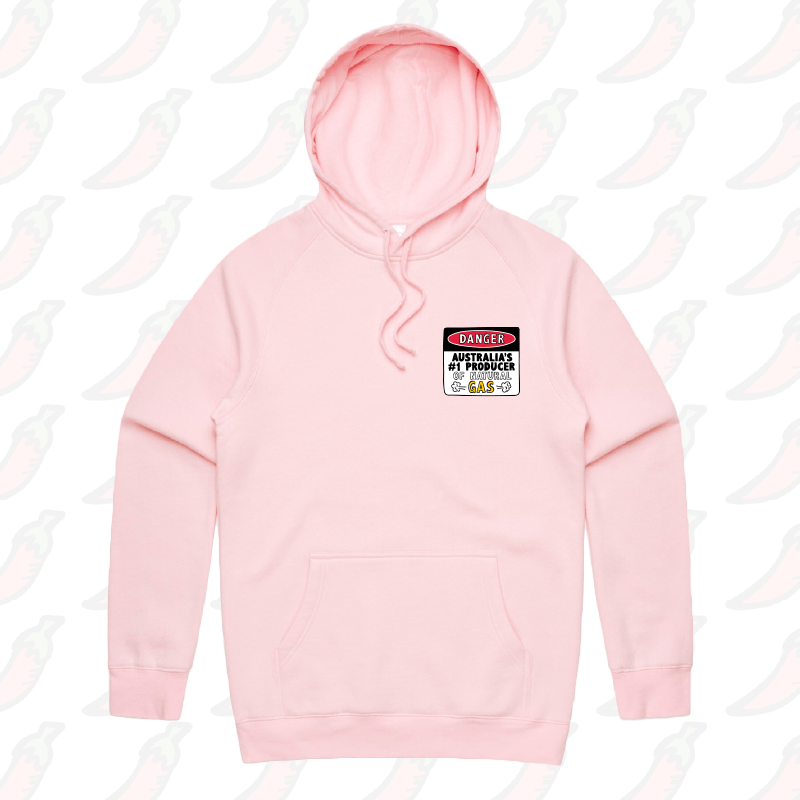 S / Pink / Small Front Print Australian Gas Producer 💨 – Unisex Hoodie