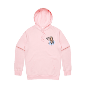 S / Pink / Small Front Print Barking Dog Man 🗣️ - Unisex Hoodie