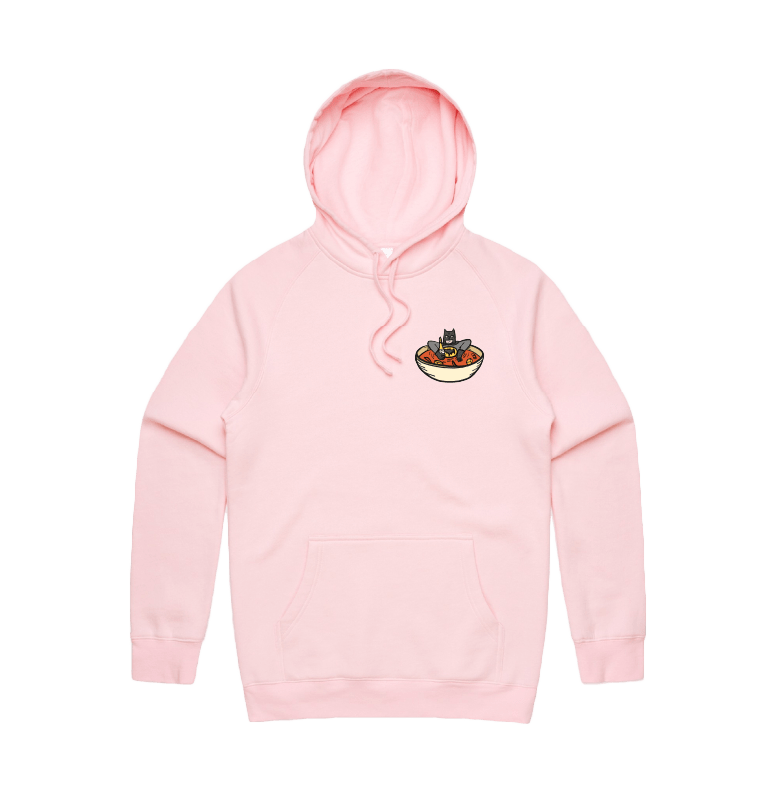S / Pink / Small Front Print Bat Soup 🦇 - Unisex Hoodie