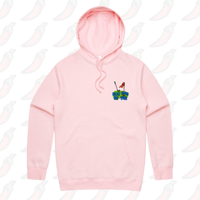 S / Pink / Small Front Print Best Dad By Par Green ⛳ - Unisex Hoodie