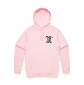 S / Pink / Small Front Print Big Barry UNCENSORED QR Prank 🍆  - Unisex Hoodie