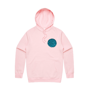 S / Pink / Small Front Print Blue Waffle 🧇🤮 - Unisex Hoodie