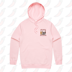 S / Pink / Small Front Print Boozy Date Night 🍸 - Unisex Hoodie