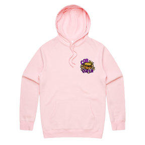 S / Pink / Small Front Print Cob Queen 👑🍞 – Unisex Hoodie