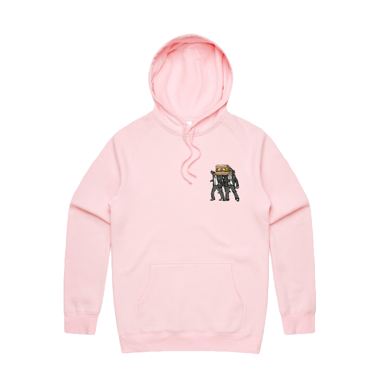 S / Pink / Small Front Print Coffin Dance ⚰️ - Unisex Hoodie