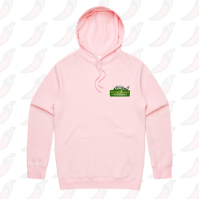 S / Pink / Small Front Print Dad’s Mowing Company 👍 – Unisex Hoodie