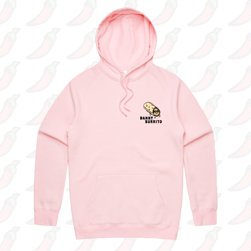 S / Pink / Small Front Print Danny Burrito 🌯 - Unisex Hoodie