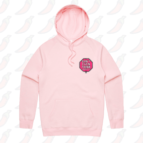 S / Pink / Small Front Print Don’t Even Think About It 🛑 - Unisex Hoodie