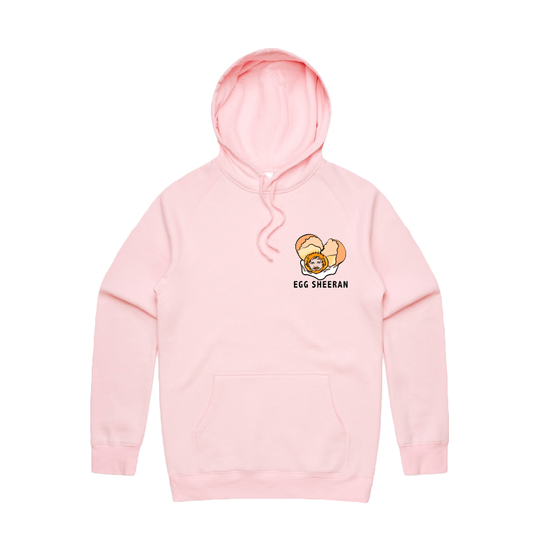 S / Pink / Small Front Print Egg Sheeran 🥚 - Unisex Hoodie
