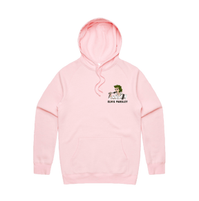 S / Pink / Small Front Print Elvis Parsley 🌿 - Unisex Hoodie