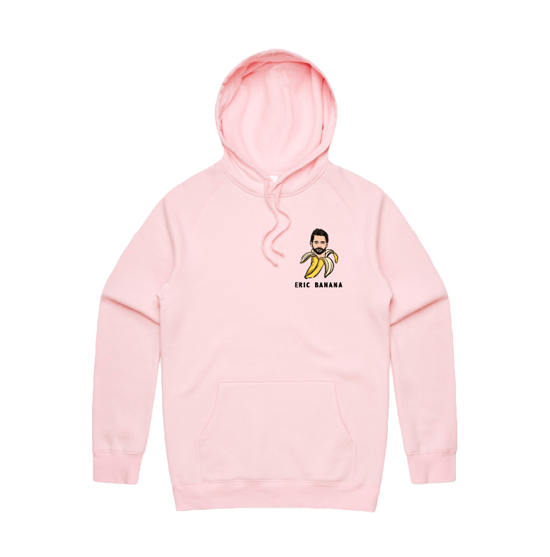 S / Pink / Small Front Print Eric Banana 🍌 - Unisex Hoodie