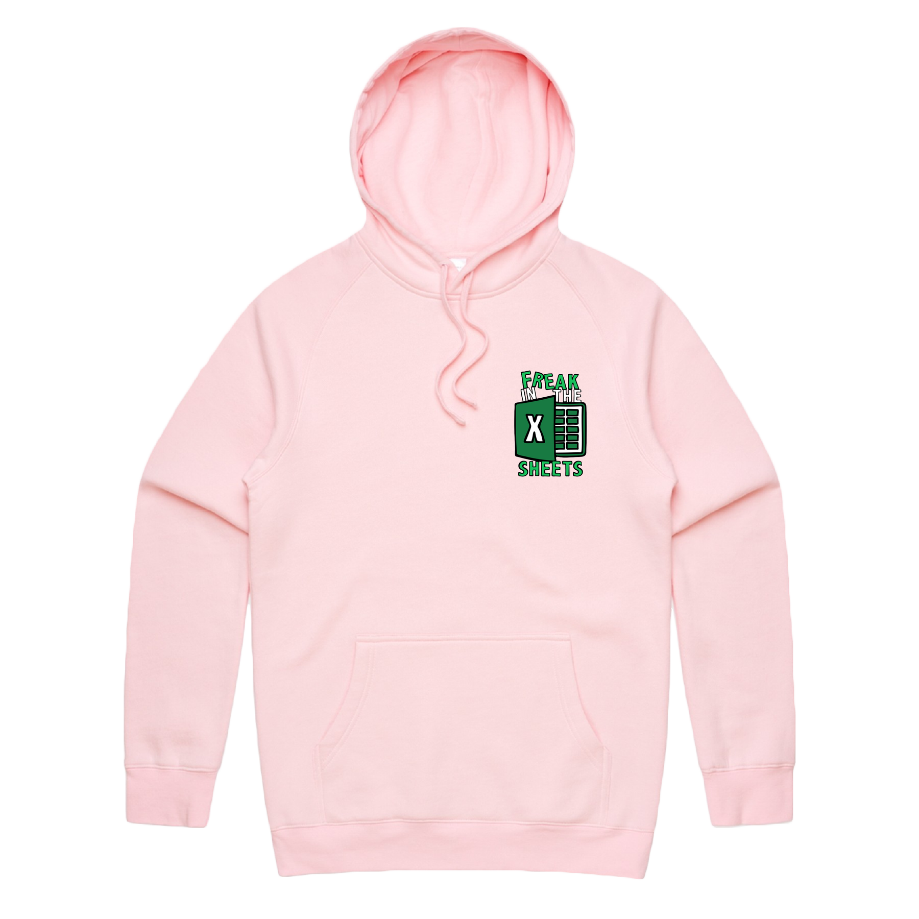 S / Pink / Small Front Print Freak in the Sheets 📈🛌- Unisex Hoodie
