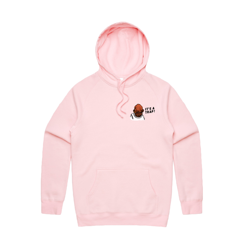 S / Pink / Small Front Print It's a Trap ❗ - Unisex Hoodie