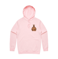 S / Pink / Small Front Print Jacked Kangaroo 🦘 - Unisex Hoodie