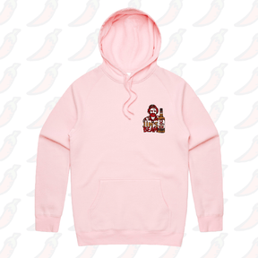 S / Pink / Small Front Print Jim’s Beam 🥃👍 – Unisex Hoodie