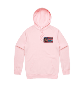 S / Pink / Small Front Print Kanye For President 2020 🗽 - Unisex Hoodie