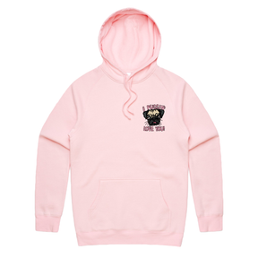 S / Pink / Small Front Print Puggin Love you 🐶❣️ - Unisex Hoodie