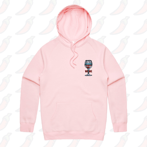 S / Pink / Small Front Print Save Water Drink Wine 🍷- Unisex Hoodie