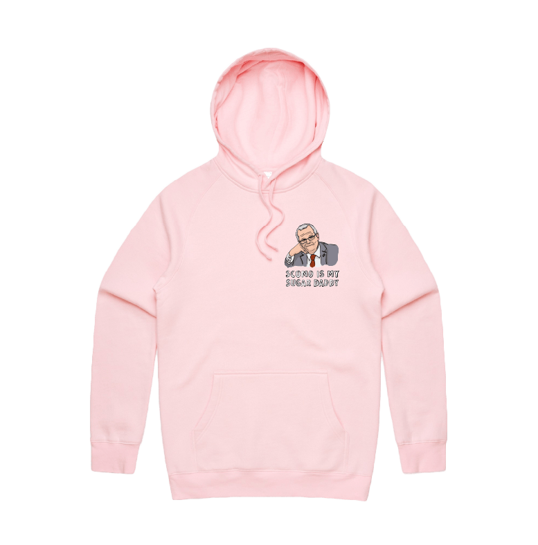 S / Pink / Small Front Print Scomo Sugar Daddy 💸 - Unisex Hoodie