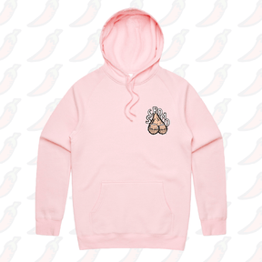 S / Pink / Small Front Print Scromo 🥜🥜  – Unisex Hoodie
