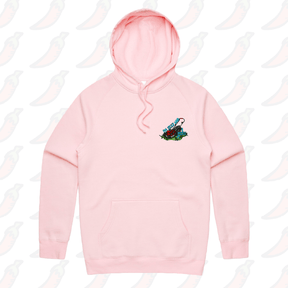 S / Pink / Small Front Print Sexy And I Mow It 😘 🌾 – Unisex Hoodie