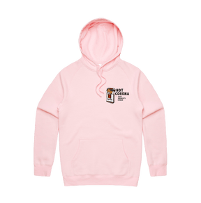 S / Pink / Small Front Print Smoker's Cough 🚬 - Unisex Hoodie