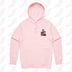 S / Pink / Small Front Print Step Brothers 👨🏽‍🤝‍👨🏻 - Unisex Hoodie
