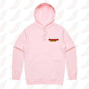 S / Pink / Small Front Print Superbroke Car guy 🚗💸 – Unisex Hoodie