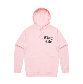 S / Pink / Small Front Print Thug Life 🖕🏾 - Unisex Hoodie