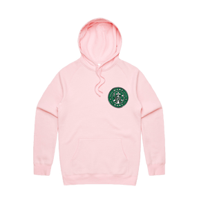 S / Pink / Small Front Print Wake & Bake 🚬 - Unisex Hoodie