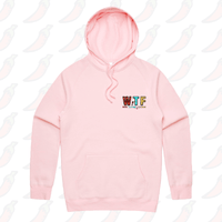 S / Pink / Small Front Print WTF 🍷💅 – Unisex Hoodie