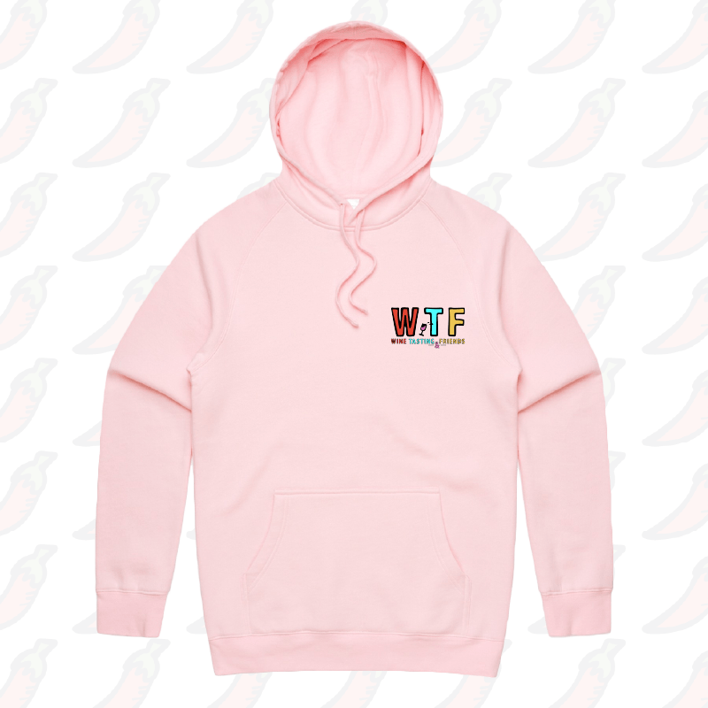 S / Pink / Small Front Print WTF 🍷💅 – Unisex Hoodie