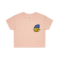 S / Pink Smeared Marge 👕 - Women's Crop Top