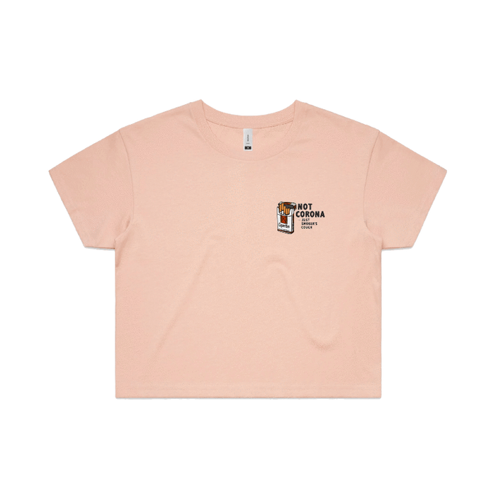 S / Pink SMOKER'S COUGH 🚬 - Women's Crop Top