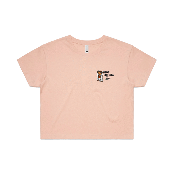 S / Pink SMOKER'S COUGH 🚬 - Women's Crop Top