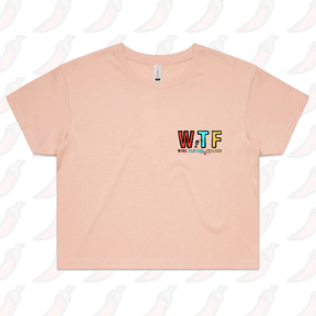 S / Pink WTF 🍷💅 – Women's Crop Top