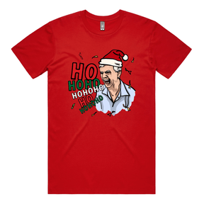 S / Red / Large Front Design Barking Dog Man Christmas 🗣️🎄 - Men's T Shirt