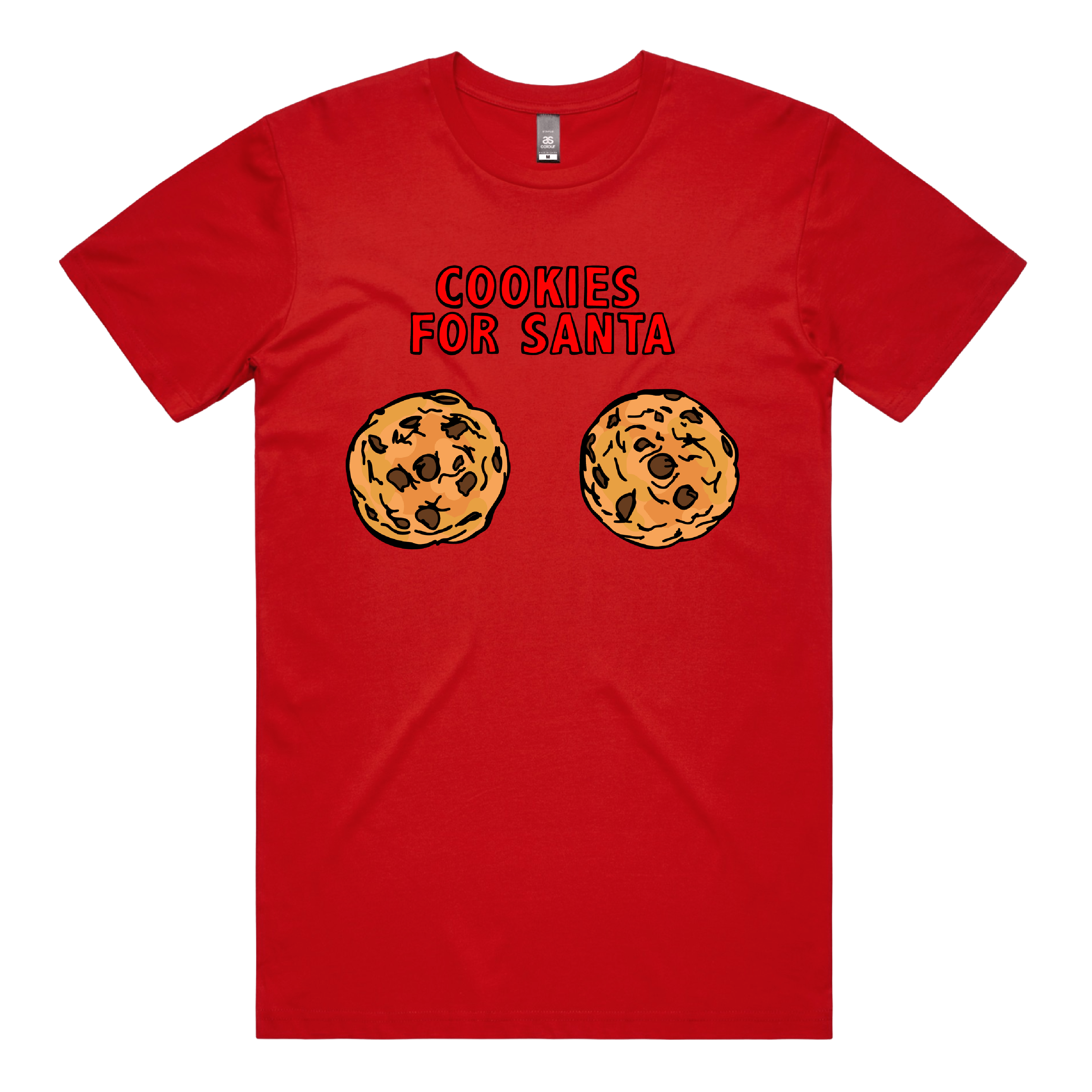 S / Red / Large Front Design Cookies for Santa 🍪🎅 – Men's T Shirt