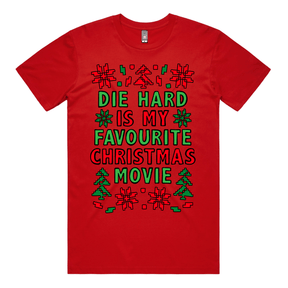 S / Red / Large Front Design Die Hard Christmas 💥🎄 – Men's T Shirt