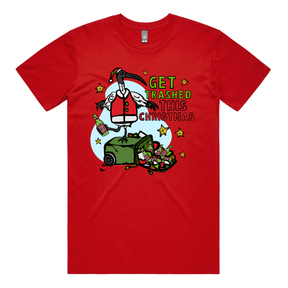 S / Red / Large Front Design Ibis Christmas 🗑️🎄- Men's T Shirt