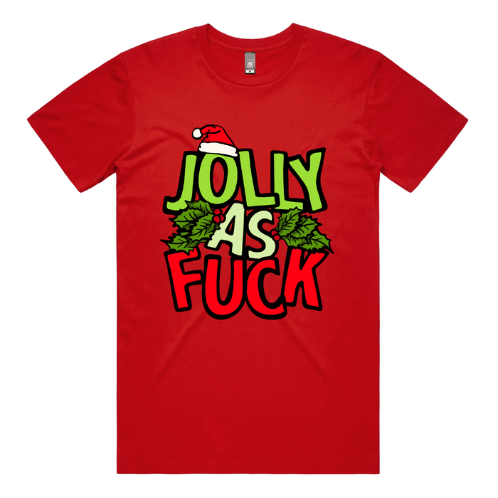 S / Red / Large Front Design Jolly As 🎄🌟 – Men's T Shirt