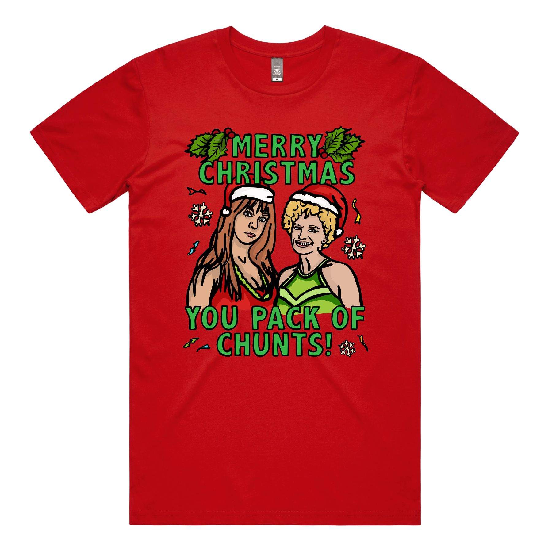 S / Red / Large Front Design Pack Of Chunts Christmas 💁‍♀️🎄 - Men's T Shirt