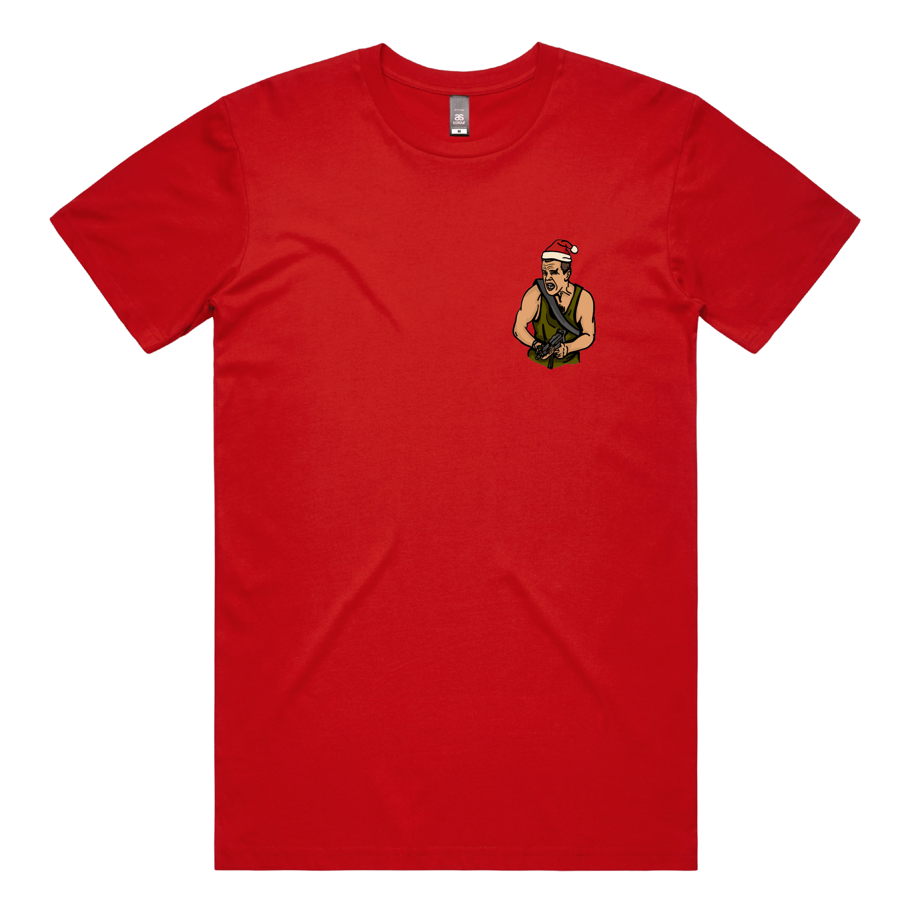 S / Red / Small Front Design John McClane Christmas 🧨🎄 - Men's T Shirt