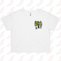 S / White 5G Zombie 📡🧟‍♂️ - Women's Crop Top