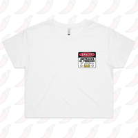 S / White Australian Gas Producer 💨 – Women's Crop Top