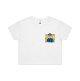 S / White Cool Cool Cool 👮‍♂️ - Women's Crop Top