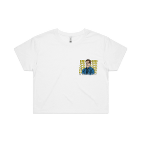 S / White Cool Cool Cool 👮‍♂️ - Women's Crop Top