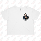 S / White Dan Andrews "Another One" 🔒 - Women's Crop Top
