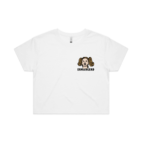 S / White ERMAHGERD! 🤓 - Women's Crop Top